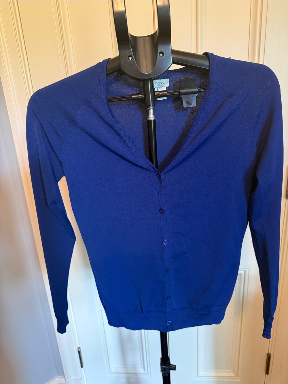 Hugo Boss Blue Button-Front Knit Cardigan